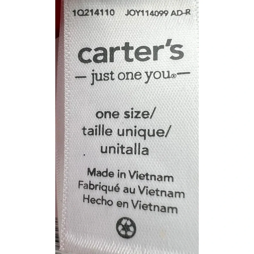 Carter's Teething Bib Baby One Size Red Brand New My First Valentine's Day Heart
